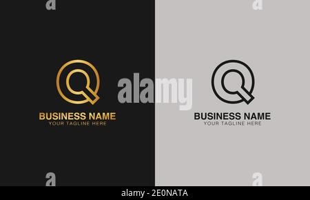 Q QQ initial based letter typography logo design vector Stock Vector