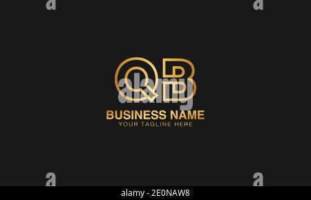 QB Q B initial based letter typography logo design vector Stock Vector
