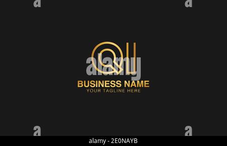 QI Q I initial based letter typography logo design vector Stock Vector