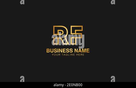 RF R F initial based letter typography logo design vector Stock Vector