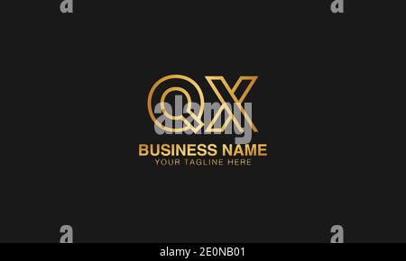 QX Q  X initial based letter typography logo design vector Stock Vector