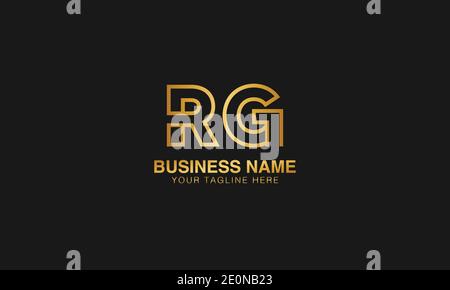 RG R G initial based letter typography logo design vector Stock Vector
