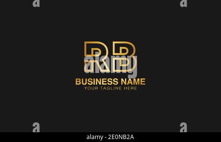 RB R B  initial based letter typography logo design vector Stock Vector