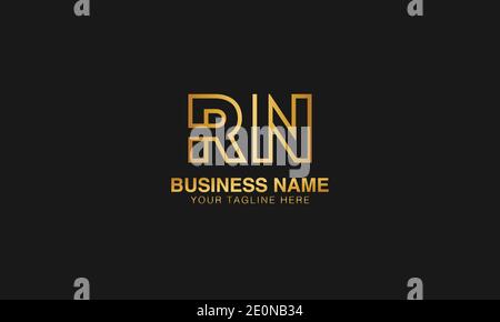RN R N initial based letter typography logo design vector Stock Vector