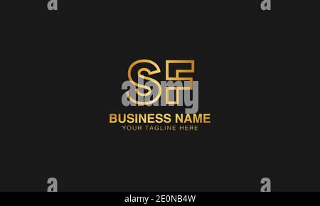 SF S  F initial based letter typography logo design vector Stock Vector