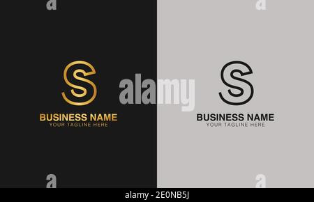 SS S initial based letter typography logo design vector Stock Vector