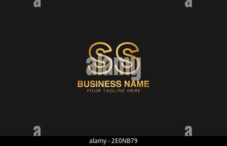SS S initial based letter typography logo design vector Stock Vector