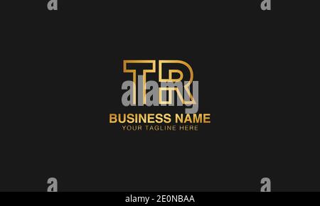 TR T R initial based letter typography logo design vector Stock Vector