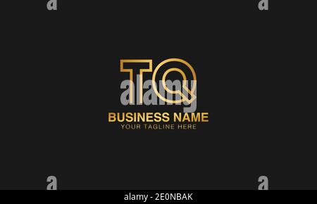 TQ T Q initial based letter typography logo design vector Stock Vector