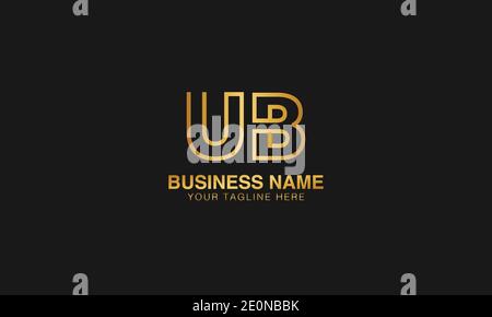 UB U B initial based letter typography logo design vector Stock Vector