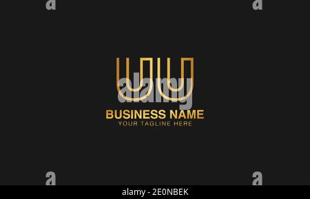 UU U initial based letter typography logo design vector Stock Vector