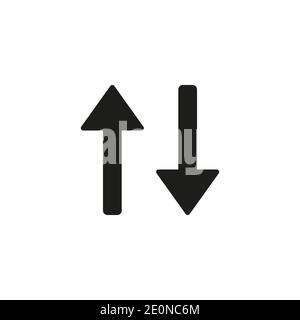 arrow icon, vector best flat icon. Sort icon vector isolated on white background, logo concept of Sort sign on transparent background, filled black Stock Vector
