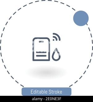 humidifier vector icon editable stroke outline icons for web and mobile Stock Vector