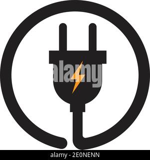 electrical plug Logo Template vector icon illustration design Stock Vector