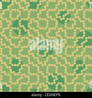 green and yellow dots seamless vector pattern Stock Vector