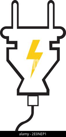 electrical plug Logo Template vector icon illustration design Stock Vector