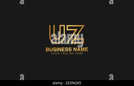 UZ U Z initial logo | initial  based abstract modern minimal creative logo, vector template image. luxury logotype logo. Typography  initials logo. Stock Vector