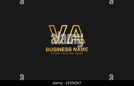 VA V A initial logo | initial  based abstract modern minimal creative logo, vector template image. luxury logotype logo. Typography  initials logo. Stock Vector