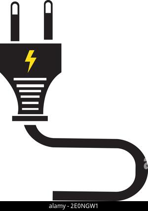 electrical plug Logo Template vector icon illustration design Stock Vector
