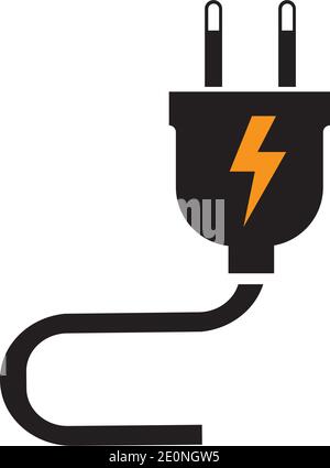electrical plug Logo Template vector icon illustration design Stock Vector