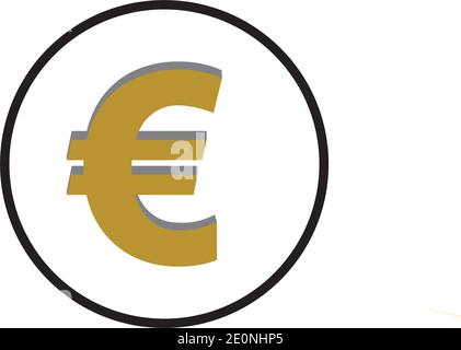 euro money vector icon illustration design template - vector Stock Vector