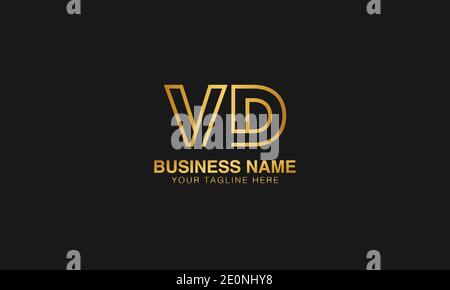 VD V D initial logo | initial  based abstract modern minimal creative logo, vector template image. luxury logotype logo. Typography  initials logo. Stock Vector