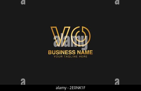 VO V  O initial logo | initial  based abstract modern minimal creative logo, vector template image. luxury logotype logo. Typography  initials logo. Stock Vector