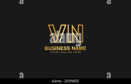 VN V N initial logo | initial  based abstract modern minimal creative logo, vector template image. luxury logotype logo. Typography  initials logo. Stock Vector