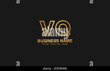 VQ V Q  initial logo | initial  based abstract modern minimal creative logo, vector template image. luxury logotype logo. Typography  initials logo. Stock Vector