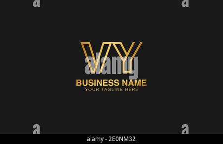 VY V Y initial logo | initial  based abstract modern minimal creative logo, vector template image. luxury logotype logo. Typography  initials logo. Stock Vector