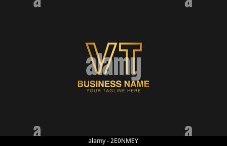 VT V T initial logo | initial  based abstract modern minimal creative logo, vector template image. luxury logotype logo. Typography  initials logo. Stock Vector