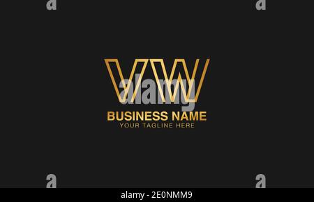 VW V W initial logo | initial  based abstract modern minimal creative logo, vector template image. luxury logotype logo. Typography  initials logo. Stock Vector