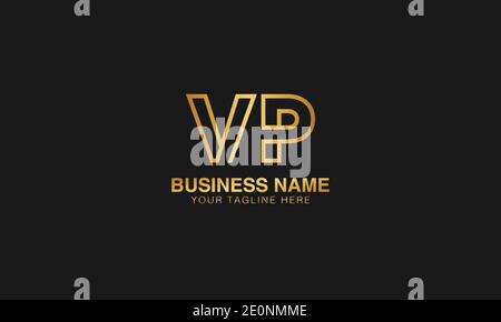 VP V P initial logo | initial  based abstract modern minimal creative logo, vector template image. luxury logotype logo. Typography  initials logo. Stock Vector