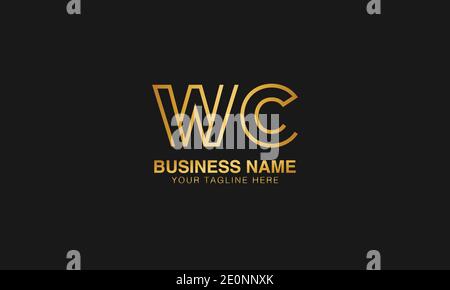 WC W C initial logo | initial  based abstract modern minimal creative logo, vector template image. luxury logotype logo. Typography  initials logo. Stock Vector