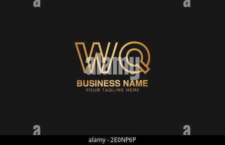 WQ W Q initial logo | initial  based abstract modern minimal creative logo, vector template image. luxury logotype logo. Typography  initials logo. Stock Vector