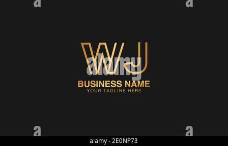 WJ W J initial logo | initial  based abstract modern minimal creative logo, vector template image. luxury logotype logo. Typography  initials logo. Stock Vector