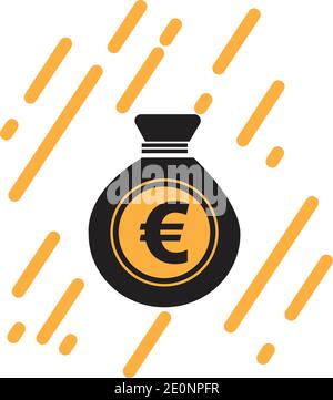euro money vector icon illustration design template - vector Stock Vector