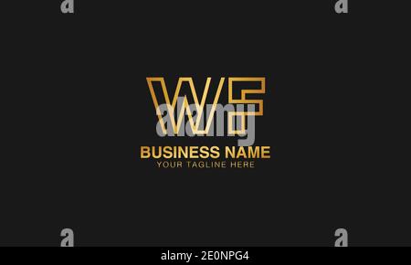 WF W F initial logo | initial  based abstract modern minimal creative logo, vector template image. luxury logotype logo. Typography  initials logo. Stock Vector