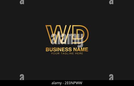 WD W D initial logo | initial  based abstract modern minimal creative logo, vector template image. luxury logotype logo. Typography  initials logo. Stock Vector