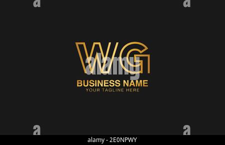 WG W G initial logo | initial  based abstract modern minimal creative logo, vector template image. luxury logotype logo. Typography  initials logo. Stock Vector
