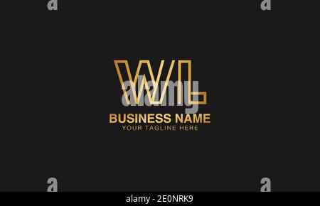 WL W L initial logo | initial  based abstract modern minimal creative logo, vector template image. luxury logotype logo. Typography  initials logo. Stock Vector