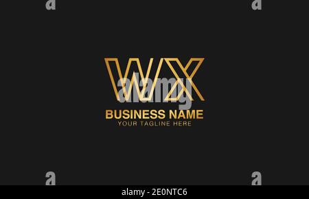 WX W X initial logo | initial  based abstract modern minimal creative logo, vector template image. luxury logotype logo. Typography  initials logo. Stock Vector