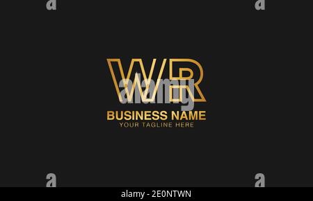 WR W R initial logo | initial  based abstract modern minimal creative logo, vector template image. luxury logotype logo. Typography  initials logo. Stock Vector