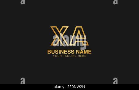 XA X A initial logo | initial  based abstract modern minimal creative logo, vector template image. luxury logotype logo. Typography  initials logo. Stock Vector