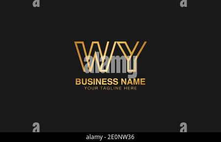 WY W Y initial logo | initial  based abstract modern minimal creative logo, vector template image. luxury logotype logo. Typography  initials logo. Stock Vector
