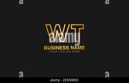 WT W T initial logo | initial  based abstract modern minimal creative logo, vector template image. luxury logotype logo. Typography  initials logo. Stock Vector