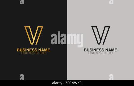 V VV initial logo | initial  based abstract modern minimal creative logo, vector template image. luxury logotype logo. Typography  initials logo. Stock Vector