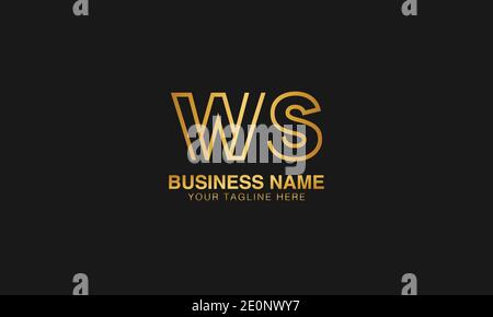 WS W S  initial logo | initial  based abstract modern minimal creative logo, vector template image. luxury logotype logo. Typography  initials logo. Stock Vector