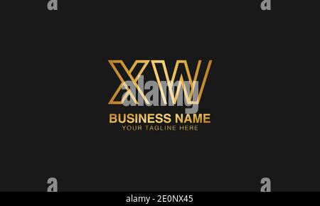 XW X W initial logo | initial  based abstract modern minimal creative logo, vector template image. luxury logotype logo. Typography  initials logo. Stock Vector