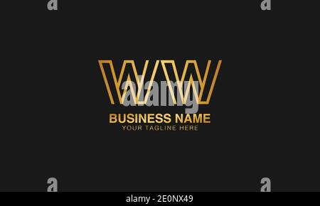 WW W initial logo | initial  based abstract modern minimal creative logo, vector template image. luxury logotype logo. Typography  initials logo. Stock Vector
